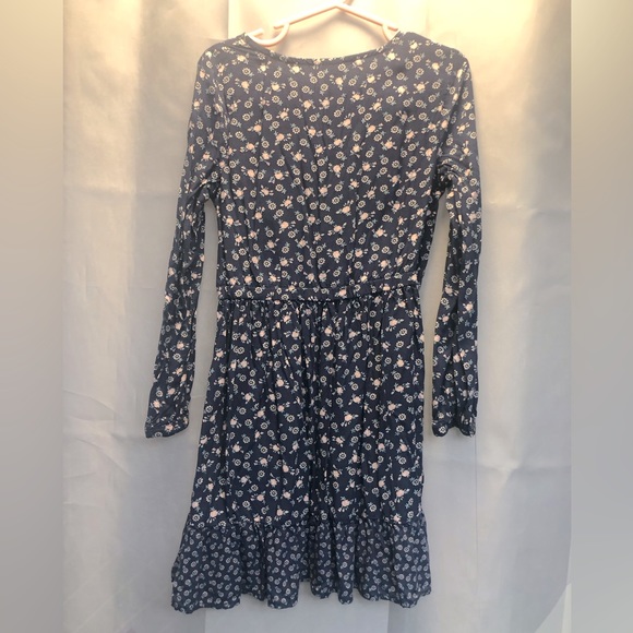 Carter’s Kid long sleeve floral ruffled hem poplin dress, size 5 and 6/6X - Picture 5 of 14